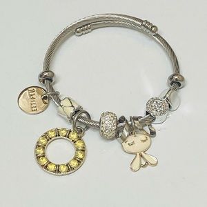 May Lee Bunny Charm Bracelet